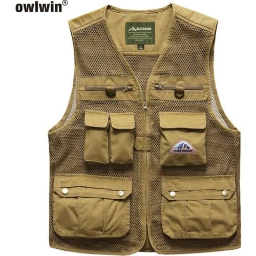 【New store 】 2019 Fishing Jacket Fishing Vest Outdoor Photography Outdoor Fishing Shoulder Thin Vest and Multi-pocket Mesh