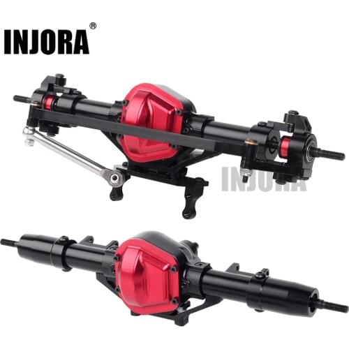 INJORA CNC Metal RC Car Front / Rear Axle for Axial SCX10 1:10 RC Crawler Car Upgrade Parts