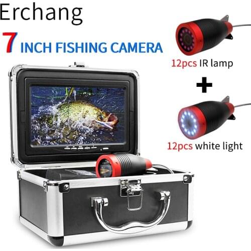 Fishing Camera 7.0 Inch 15m 1000TVL Underwater Fish Finder 12pcs Infrared+12pcs White LEDs Lamp Fishfinder For Fishing