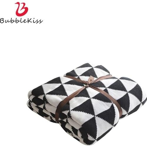 Bubble Kiss Pure Cotton Thread Blanket Nordic Geometric Double Throw Blanket Home Sofa Blankets For Beds Office Siesta Blankets
