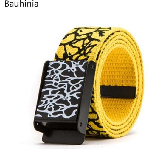 Bauhinia 2021 New Trend Casual Personality Canvas Belt For Men And Women High Quality Belt