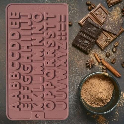Number Alphabet Chocolate Mold 3D Cake Ice Cube DIY Silicone Mould Trays molds cookies bakeware tools