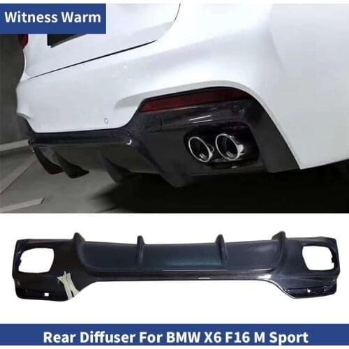 Carbon Fiber Rear bumper Lip Diffuser spoiler For BMW F16 X6 with M sport edition Body Kit Splitter 2014 2015 2016 2017 2018