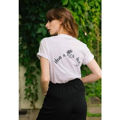 Have a nice dream women fashion tees cotton casual hipster party street style youngs girl grunge tumblr flowers graphic t shirt