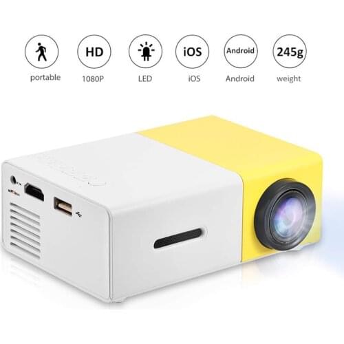 YG300 Media Player 600 lumen 3.5mm Audio 320x240 Support 1080P AV USB SD Card HDMI Interface For Kids Education LED Projectors
