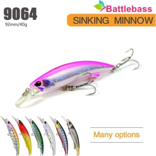 1Pcs 9.2cm 40g Sinking Wobbler 3D Eyes Fishing Lure Minnow Aritificial Hard Bait Fishing Lures Treble Hooks Crankbait Floating