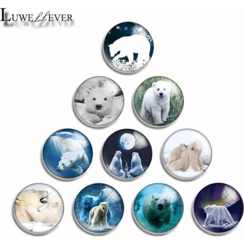 10mm 12mm 16mm 20mm 25mm 30mm 489 Bear Mix Round Glass Cabochon Jewelry Finding 18mm Snap Button Charm Bracelet