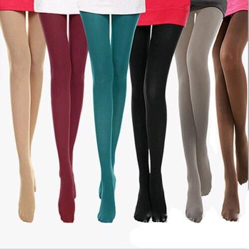 3pcs Big Size Spring Autumn Winter Warm Women Sexy Pantyhose Nylon 140D Velvet Candy Color Seamless lidies long stocking