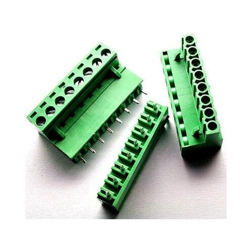 5PCS 5.08mm Pitch Right Angle 8 pin 8 way Screw Terminal Block Plug connector