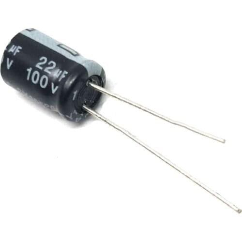 20pcs 100V22UF volume 6x11mm Aluminum electrolytic capacitors 100V22UF
