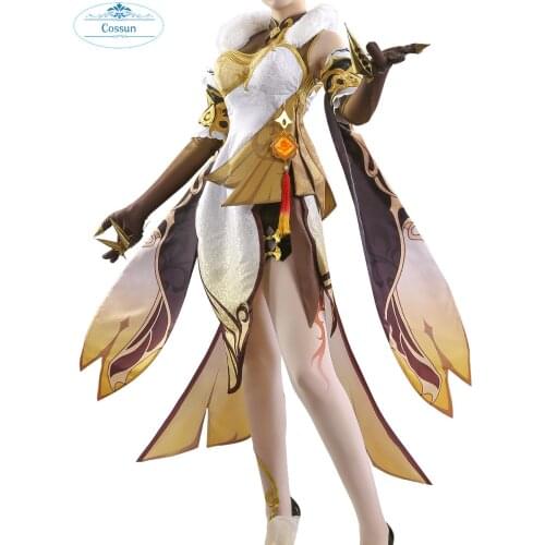 PRE-SALE DokiDoki-SR Game Genshin Impact Cosplay Ningguang Costume Ning Guang Cosplay Halloween Party Outfit Women NEW