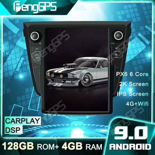 Android 9.0 Tesla Style Car no DVD Player Navigation For NISSAN Qashqai 2013-2018 Audio Multimedia Headunit Autostereo GPS Navi