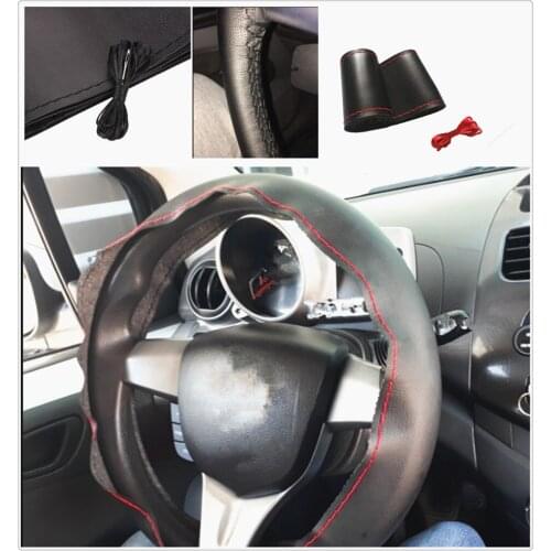 Auto parts steering wheel cover DIY38 cm fiber hand sewing for Audi I Ah Ah A8 A3 A4 A6 A5 Q7 R A3 3-Door