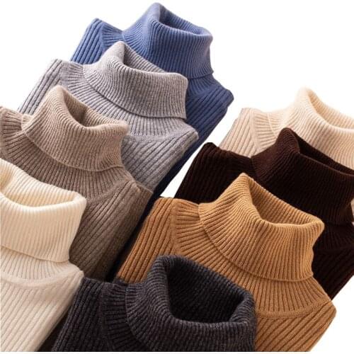 Autumn Winter Thick Sweater Women Knitted Ribbed Pullover Sweater Long Sleeve Half/full Turtleneck Slim Jumper Soft Warm Pull