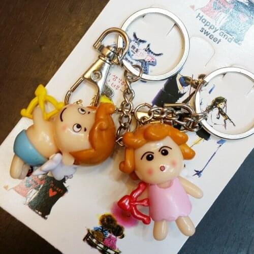 FREE SHIPPING BY DHL 200pcs/lot 2015 Hot Selling Plastic 3D Angel Keychains Lovely Couple Keyrings for Wedding Gifts