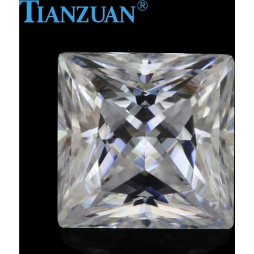 DF GH ij color 5-12mm white square shape dia mond cut Sic material moissanites loose gem stone