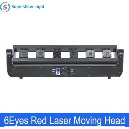 Disco Moving Head Laser Stage Light 6eyes Red Color for Disco Nightclub Bar Wedding