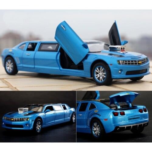 Simulation of 1:32 Childrens birthday gift Simulation of extended hornet alloy car model for childrens toy car blue car
