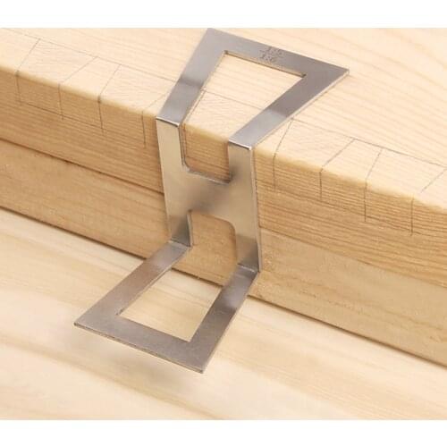 Dovetail Marker, Wood Dovetail Tool, Stainless Steel Dovetail Guide with 1:5, 1:6, 1:7 and 1:8 Slopes for Softwood or Hardwood