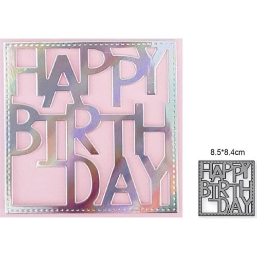 Craft dies metal cutting dies cut die Balloon Happy Birthday Frame Scrapbooking dies paper knife mould blade punch stencils dies