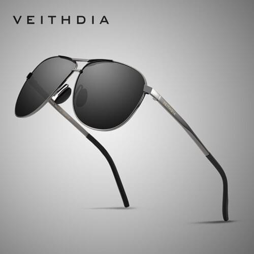 VEITHDIA Men Vintage Alloy Polarized Sunglasses Classic Brand Sun glasses Coating Lens Driving Eyewear For Men 3028