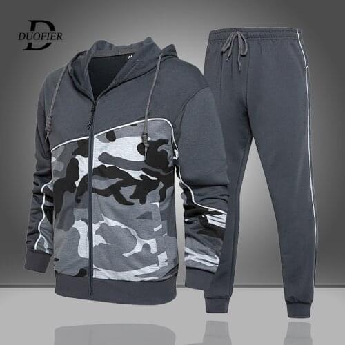 Men Tracksuit Camouflage Sports Set Jacket and Pants 2 Pieces 2021 New Mens Jogging Suit Fashion Long Sleeve Casual Sportswear