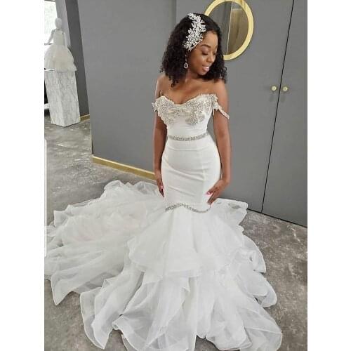 2021 Custom Made New Style Lace Wedding Dresses Mermaid Wedding Dresses Bridal Gowns Lace Wedding Gown