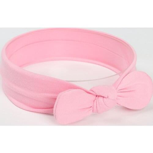 New rounded rabbit ears hair band baby infant bow cotton headband childrens photo accessories nylon baby headband
