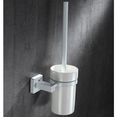 White toilet washroom brushes Nordic Hotel toilet toilet brush bathroom stainless steel antique toilet brush cup holder set