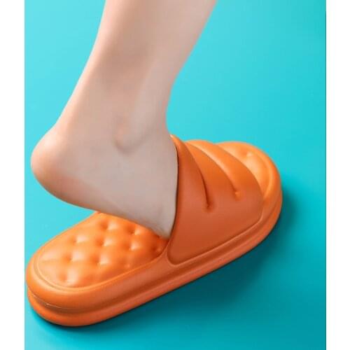 Designer Slides Summer Concise Indoor Men Bath Slippers Thick 4cm Heel Bedroom Couples Flat Shoes Non-slip Home Ladies Slides