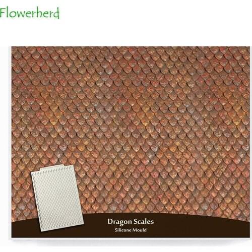 Dragon Scales Silicone Mould Dinosaur Skin Fondant Cake Decorating Tools Children Birthday Silicone Cake Mold Cupcake Craft Tool