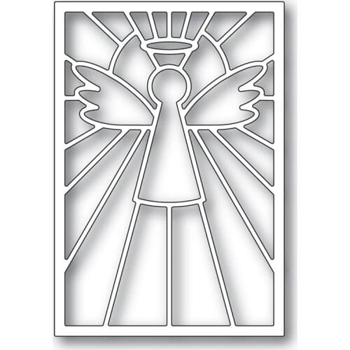 Stained Glass Angel Metal Cutting Dies New Diy Emboss Stencil Scrapbooking Dies For Card Making 2021