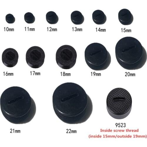 TRUFDIA 4pcs Dia. 10mm/12mm/13mm / 14mm / 15mm / 16mm / 17mm/18mm / 20mm / 22mm Carbon Brush Plastic Screw Cap Cover 9523