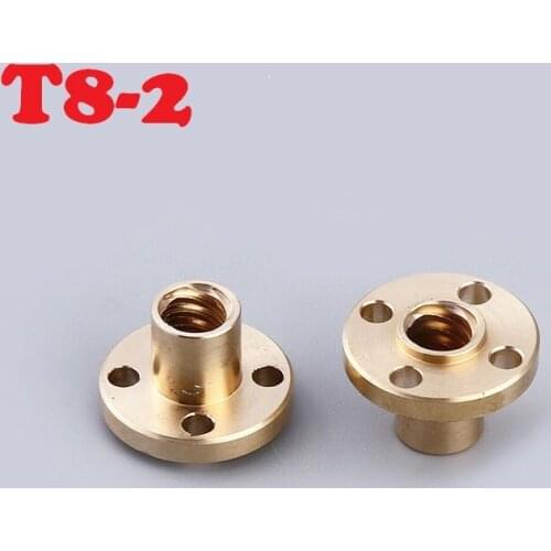 High Quality 8mm T Type T8 Lead copper Screw Nut Brass Nut For CNC Parts for 3D printer Z Axis