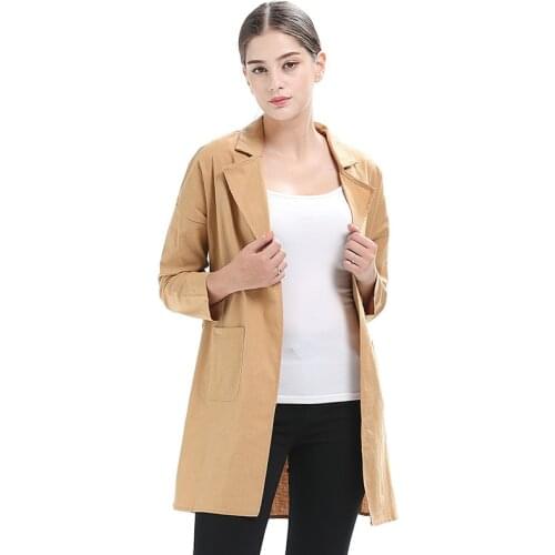 Casaco Feminino Cotton Lace Full Long Belt Promotion Trench Coat 2018 New Solid Lapel Temperament Windbreaker Loose Coat