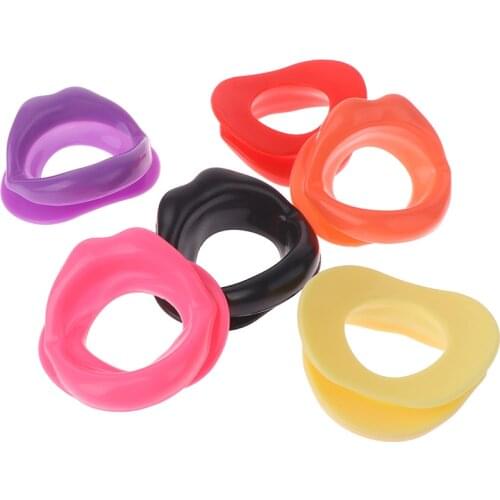 1PCS Silicone Rubber Face Slimmer Tightener Exerciser Lip Trainer Anti-Wrinkle Chin Massager Oral Mouth Muscle Massage Tools