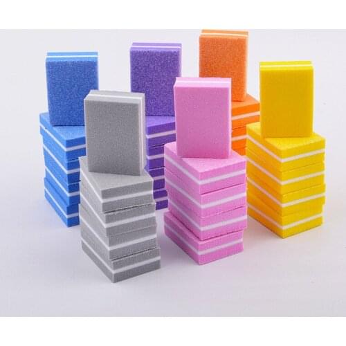 10/20/30/50Pcs Nail Buffers File Double-sided Sponge Sanding Nail File Blocks Square Block for UV Gel Nail Polishing Manicure