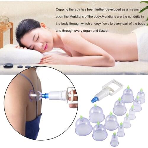 12pcs/set Chinese Health Care Vacuum Body Cupping Therapy Cups Massage Body Relaxation Healthy Message Set