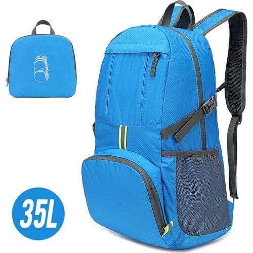 35L Lightweight Folding Backpack Water Repellent Bag Pack Outdoor Sports Camping Climbing Hiking Traveling School Student Bag