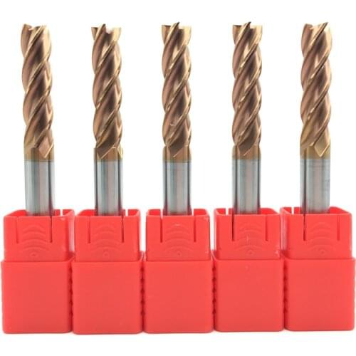 5PCS HRC60 10mm Solid Carbide Endmills ENDMILL D10X40XD10X100L 4 Flute Standard Length Side milling Slotting Profiling face mill