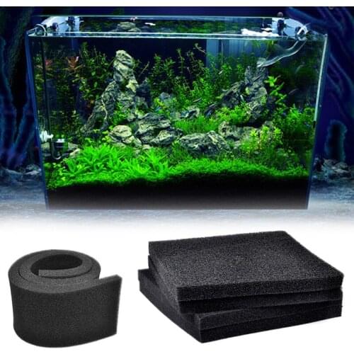 Fish Tank Biochemical Over Decorative Cotton Sponge Black Filter Foam Aquarium Mat Filter Fish Tank Pond Black Foam Sponge Tank
