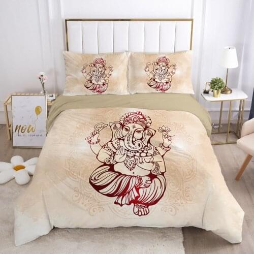 3D Bohemian Duvet Cover Set Elephant Bedding Sets Quilt Covers Pillowcases Blanket Cases King Single Double Size Bed Linen