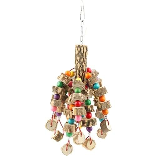 Natural Wood Large Parrot Toy Best For African Grey Macaws Cockatoos Parrot Birds Bird Educational Toy