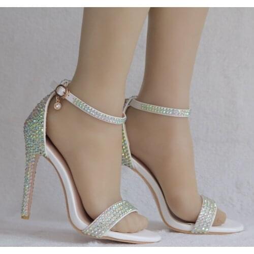 New Summer Women Stiletto High Heels Shoes Sandals Fancy diamond high heel sandals Sexy Pump Female Party Wedding Ladies Shoes
