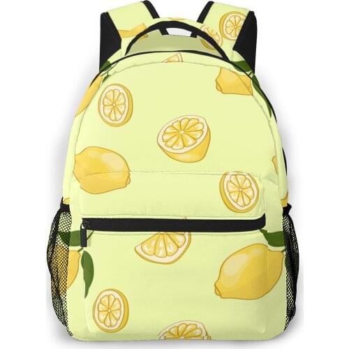Women Backpack Kids School Bag for Teenage Girls Light Summer Lemon Female Laptop Notebook Bagpack Travel Back Pack 2021