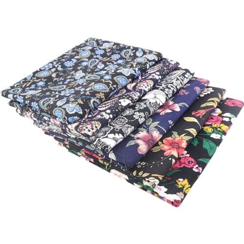Booksew Rose Floral Printed Cotton Per half Meters Poplin Fabric For Sewing Clothes Quilting Fat Quarter DIY Dolls Needlework