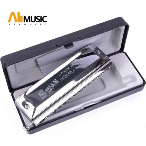 Chromatic Harmonica Mouth Organ 12 Holes with 48 Tone Key of C Reed Swan SW1248
