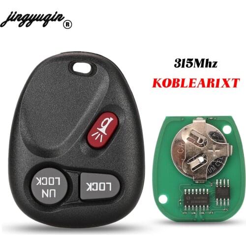 Jingyuqin 3 Buttons 315Mhz KOBLEAR1XT Smart Remote Car Key FOB For Chevrolet Silverado Suburban S10 Tahoe Yukon 2002-2004
