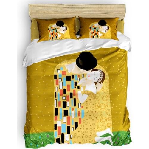 Gustav KlimtS Kiss Duvet Cover Set 2/3/4pcs Bedding Set Bed Sheet Pillowcases Cover Set