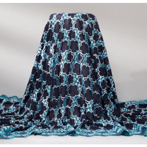 African Lace Fabrics 2021 New Swiss Voile Cotton Embroidery Sweing Clothes Fabrics 5 Yards Dresses For Women Wedding Dress A2540